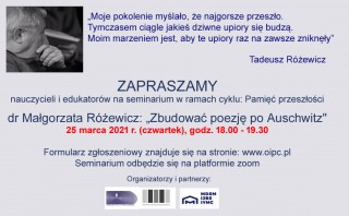 Zbudowac poezje po Auschwitz Zbudować poezję po Auschwitz