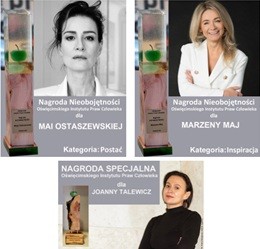 Maja Ostaszewska, Marzena Maj, Joanna Talewicz laureatkami Nagrody Nieobojętności OIPC Maja Ostaszewska, Marzena Maj, Joanna Talewicz laureatkami Nagrody Nieobojętności OIPC